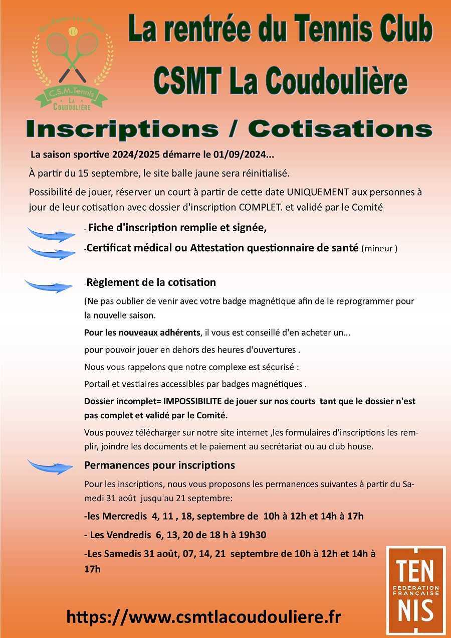 Affiche rentree cotisations 2023